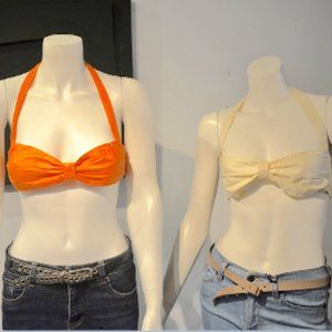 Vintage 80's Pleated Reversible Bra Top